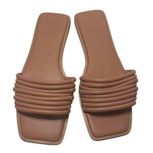Dolce Vita Nicola Flat Slide Sandals Nyx in Brown Women's sz. 10